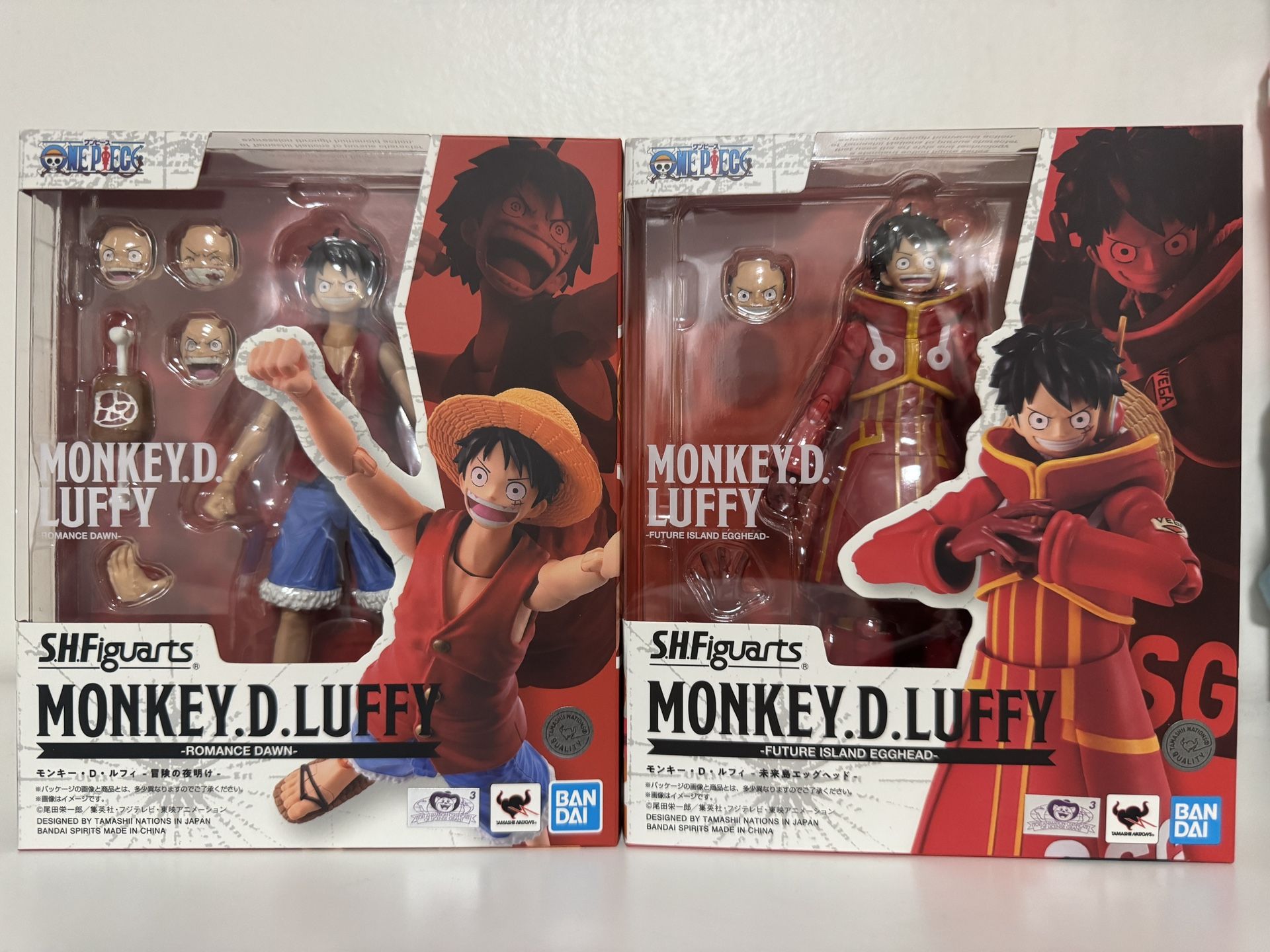 SHFiguarts One Piece Luffy "Romance Dawn" & "Future Island Egghead" Bundle