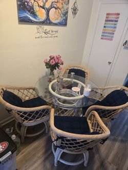 Vintage Rattan Dining Set