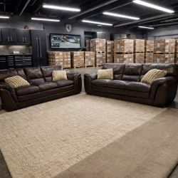 🔥Same-Day DELIVERY GENUINE leather Couches 