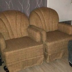 Two Gold Color  Rocking Chairs