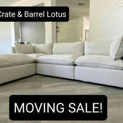 Crate & Barrel Lotus Cloud Couch Modular Sectional Sofa