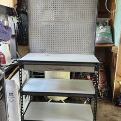 Garage Metal Frame Shelves