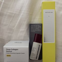 Naturium Retinaldehyde Cream Serum, Dermalogica Retinol Serum, Sungboon Editor Collagen Retinol Cream