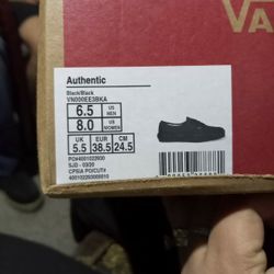 Van's New Size 8 On Women's and 6.5 On Men's Located on Farmersville 
