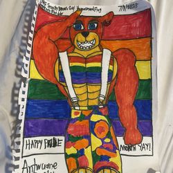 Fnaf Security Breach Glamrock Freddy Pride Month Gay Flag Fam Art  Drawing 2025