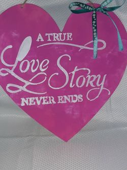 Wooden Heart Shaped Sign