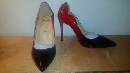 Louboutin black & red pumps