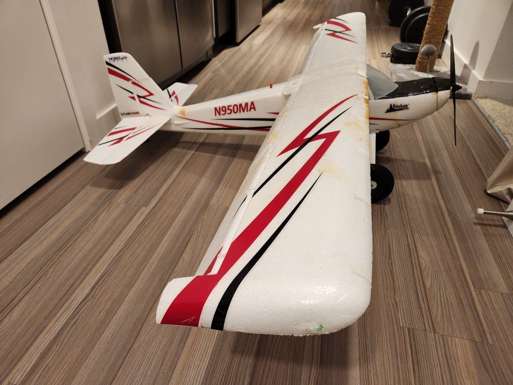 E-fligt Timber RC Airplane with Spectrum DXS Transmitter