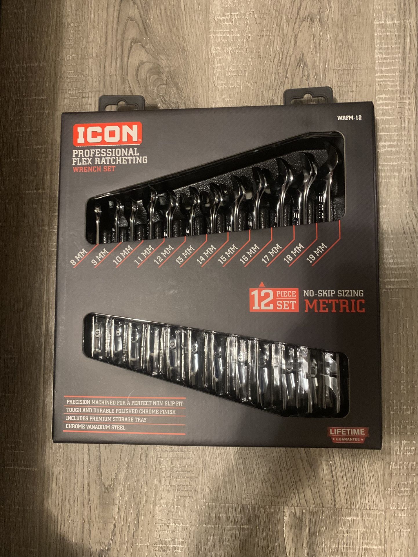 Icon 12pc Flex Head Ratchet Wrench Set (metric)