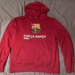 FC Barcelona “Forca Barca” La Liga Red Sweatshirt; Men’s M