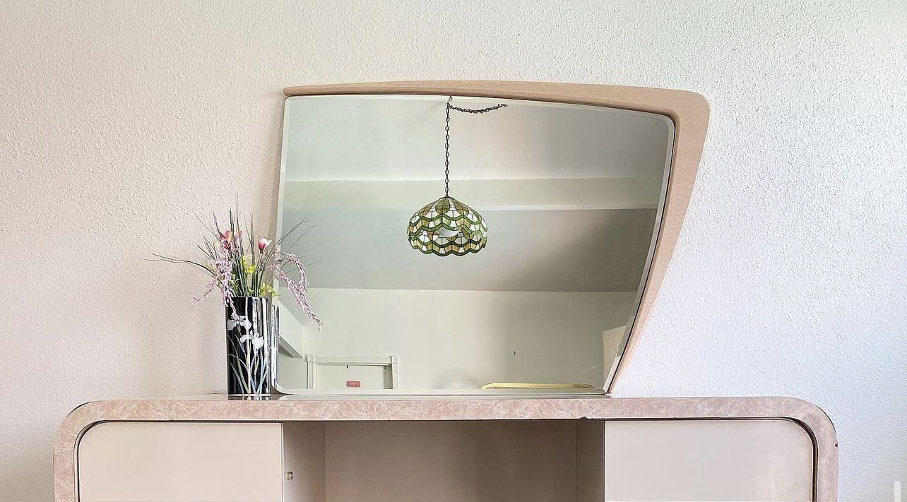 Huge Boomerang Mid Century Modern Mirror 