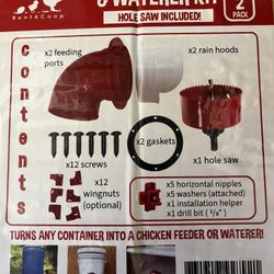 DIY CHICKEN FEEDER - 2 HOLE KIT