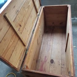 Large Antique Wood Storage Box