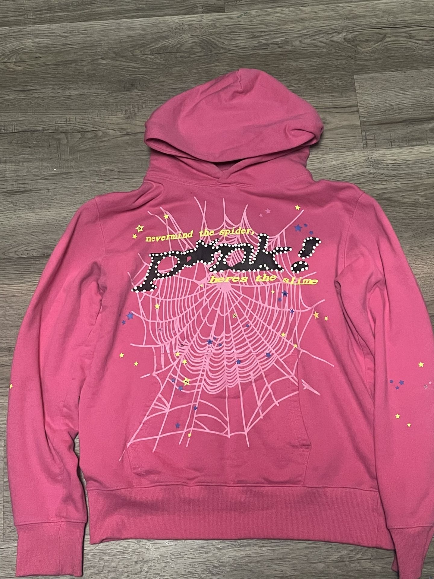 Sp5der Hoodie Pink Size Small