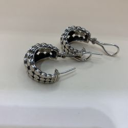 John Hardy 925 Silver Dot Earrings 