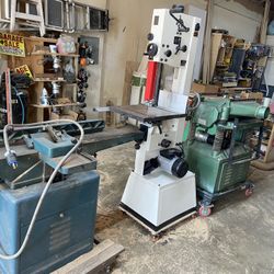 Planer 20” $2000, Jointer 8” $1,300, Ban Saw JET $1,500