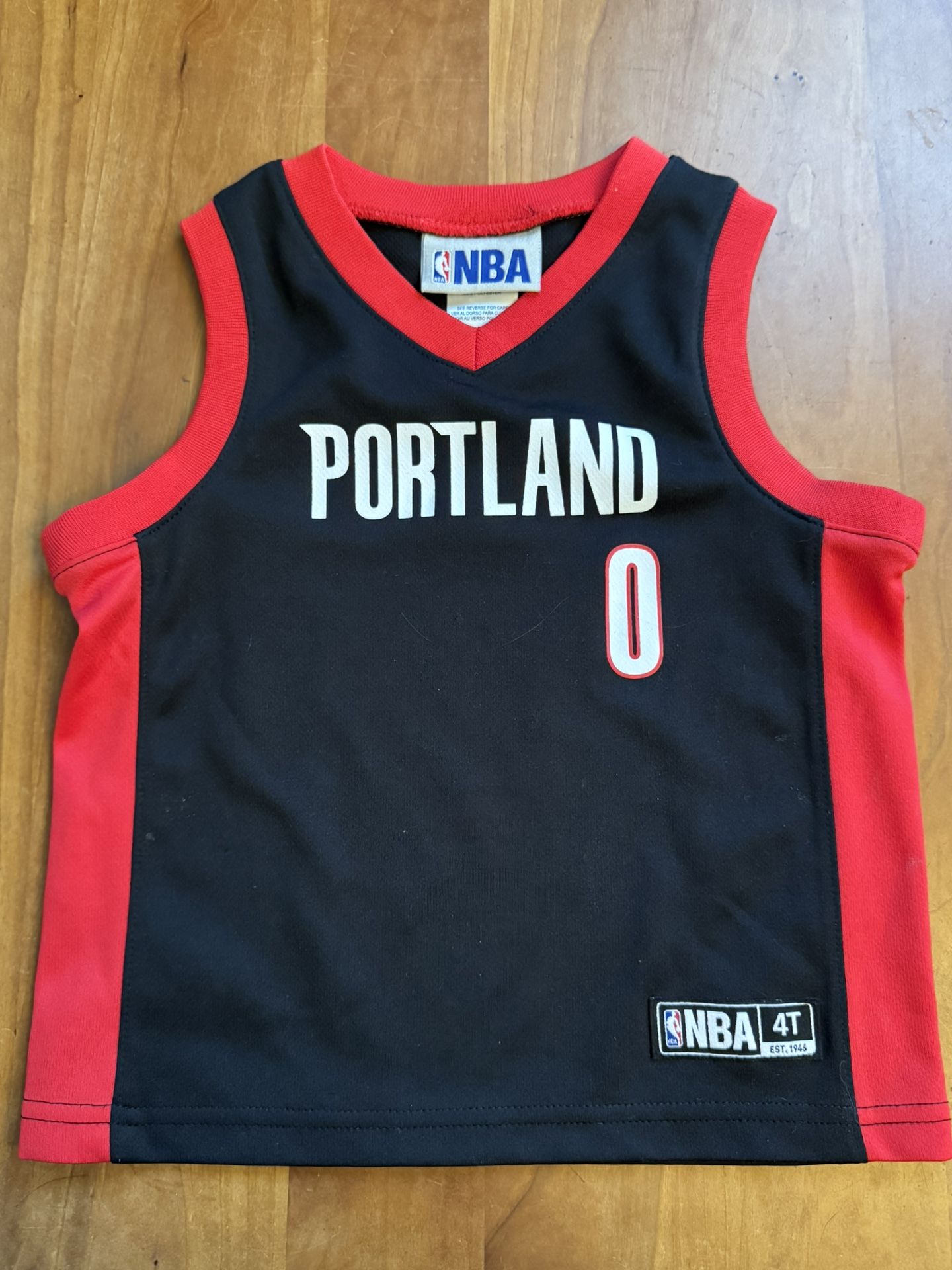 Portland Trailblazers Damian Lillard Toddler Kids Jersey Size 4t