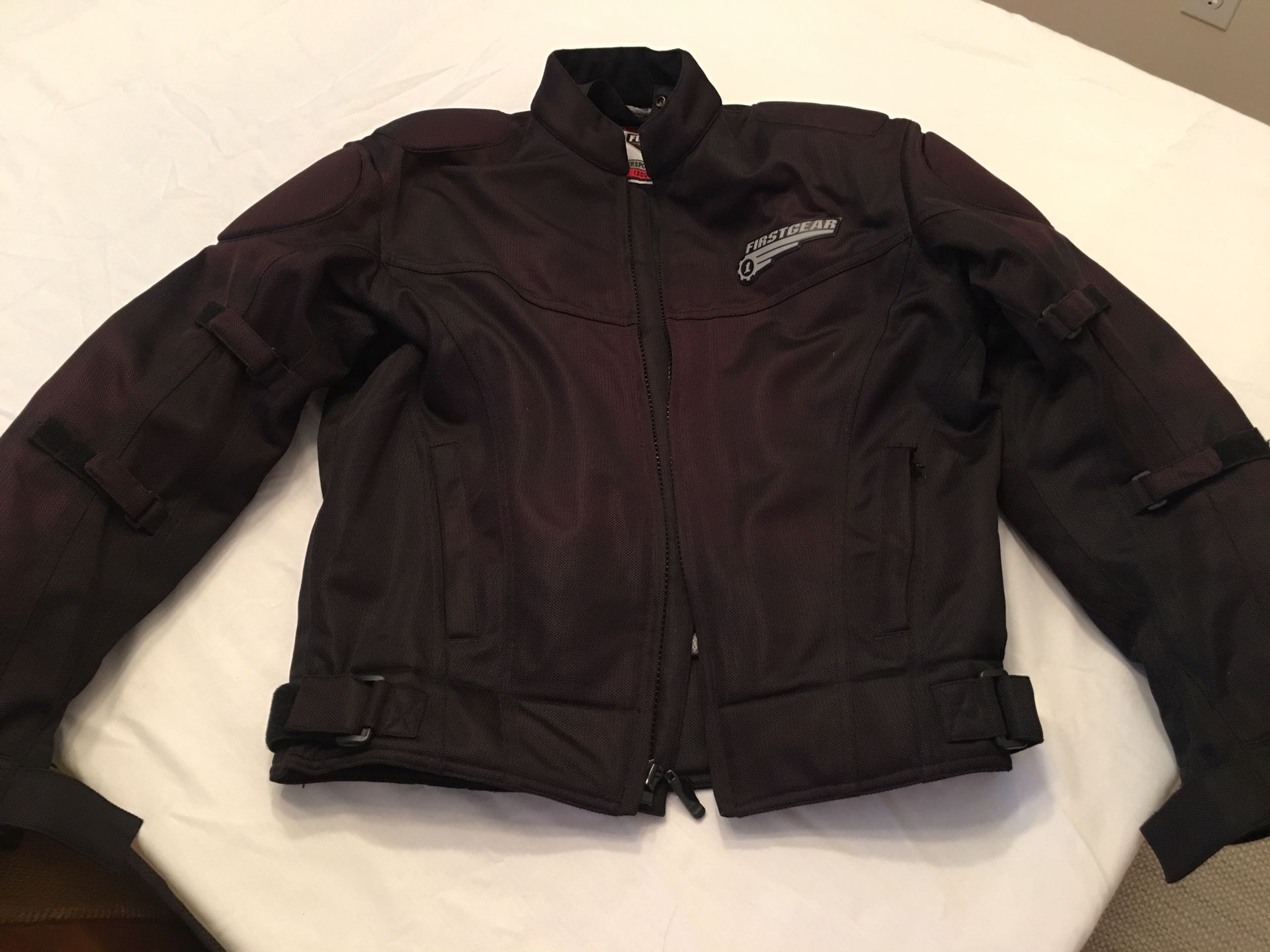 First Gear Black Motorcycle Jacket