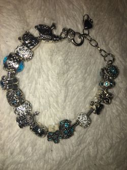 Light Blue Pandora Bracelet 