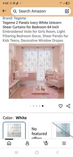 New unicorn curtains for bedroom 84 inch