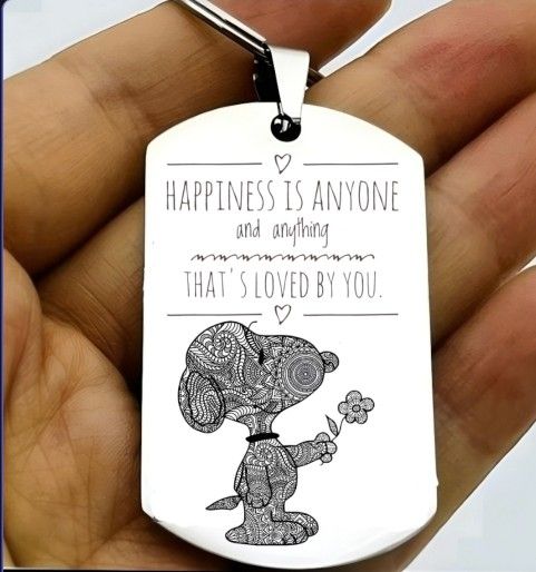 Snoopy Hot Super Cute Keychain Stainless Steel