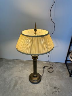 Vintage Working Brass Lamp with Shade
