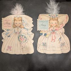 Lot of (4) cards from the Land of Make Believe series album 1948 Hallmarked