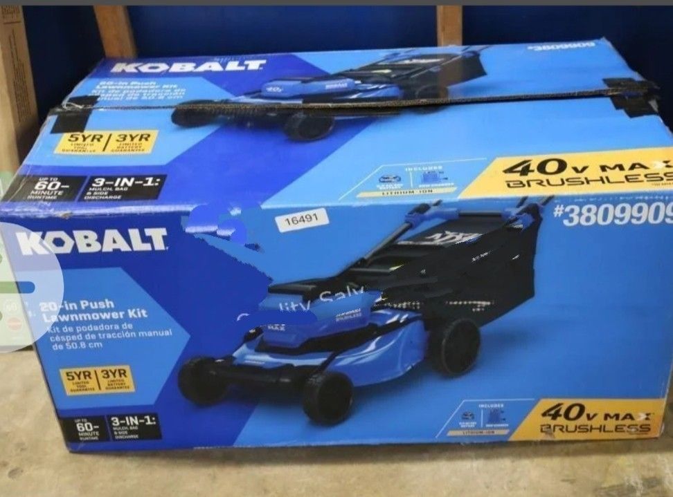40v Kobalt Lawnmower W/ Battery And Charger