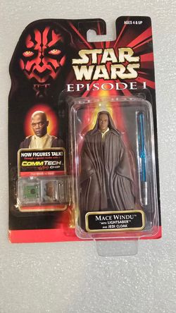 Hasbro Star Wars Mace Windu With Lightsaber And Jedi Cloak Action Figure