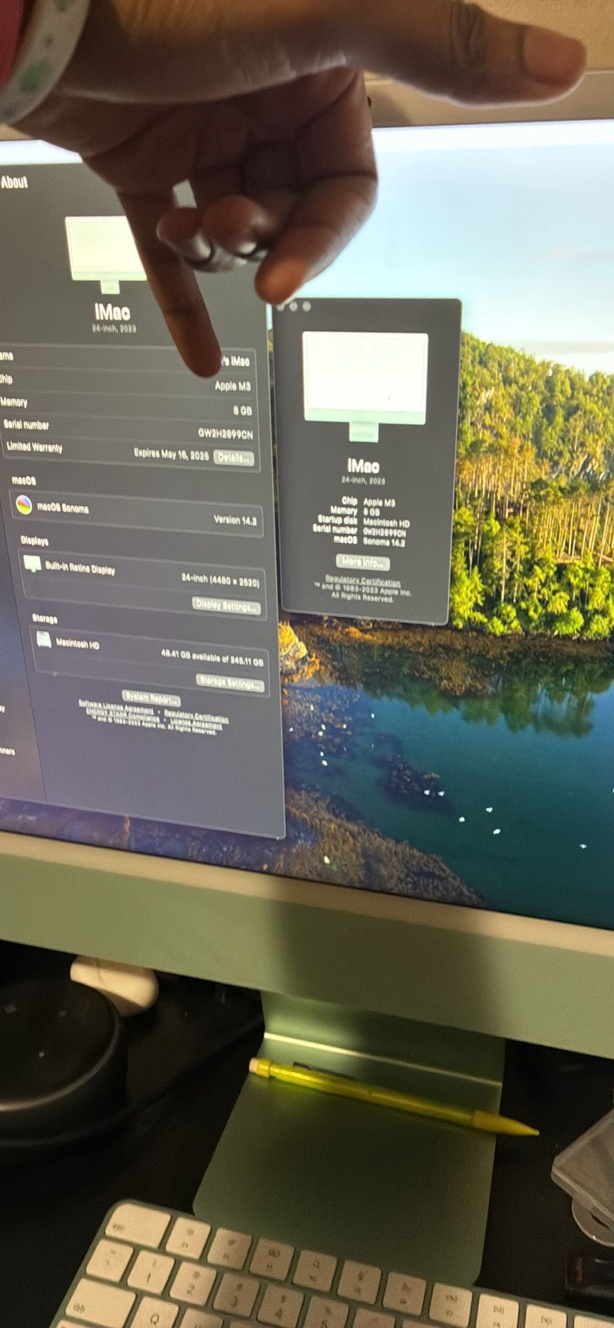 iMac m3 8Ram 245 GB 2023
