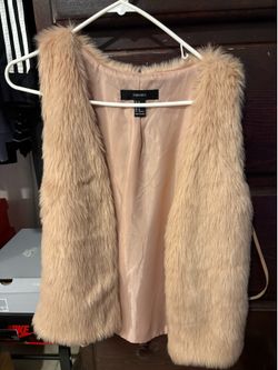 Women’s Pink Fur  Vest- Size M