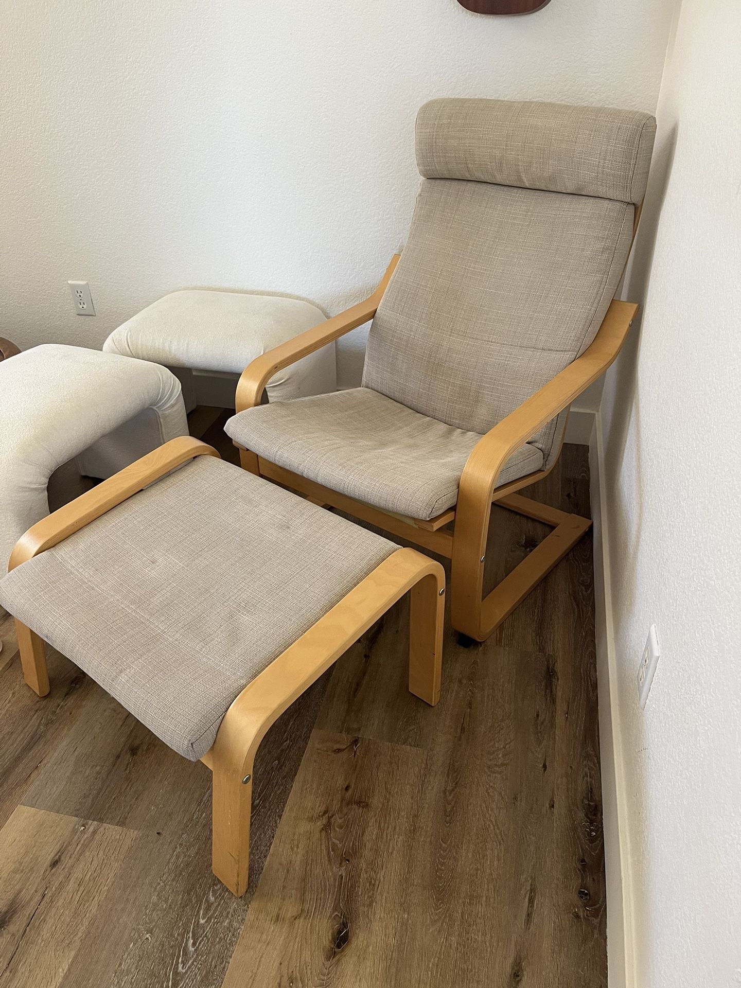 IKEA Poang Chair Footrest Included