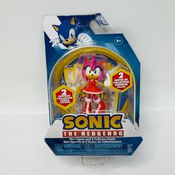 Sonic The Hedgehog AMY ROSE  2.5" Mini Figure & 2 Collector Cards
