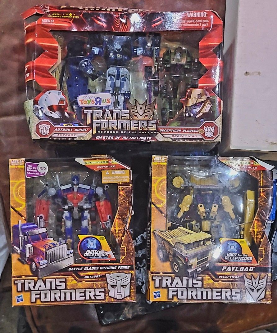 Transformers. All 3 New In Box.