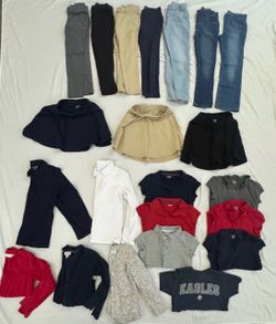 ALA Girls Sz 10/12 School Uniform Clothing Lot Bundle 22 pieces Children's Place, Old Navy, Cat&Jack