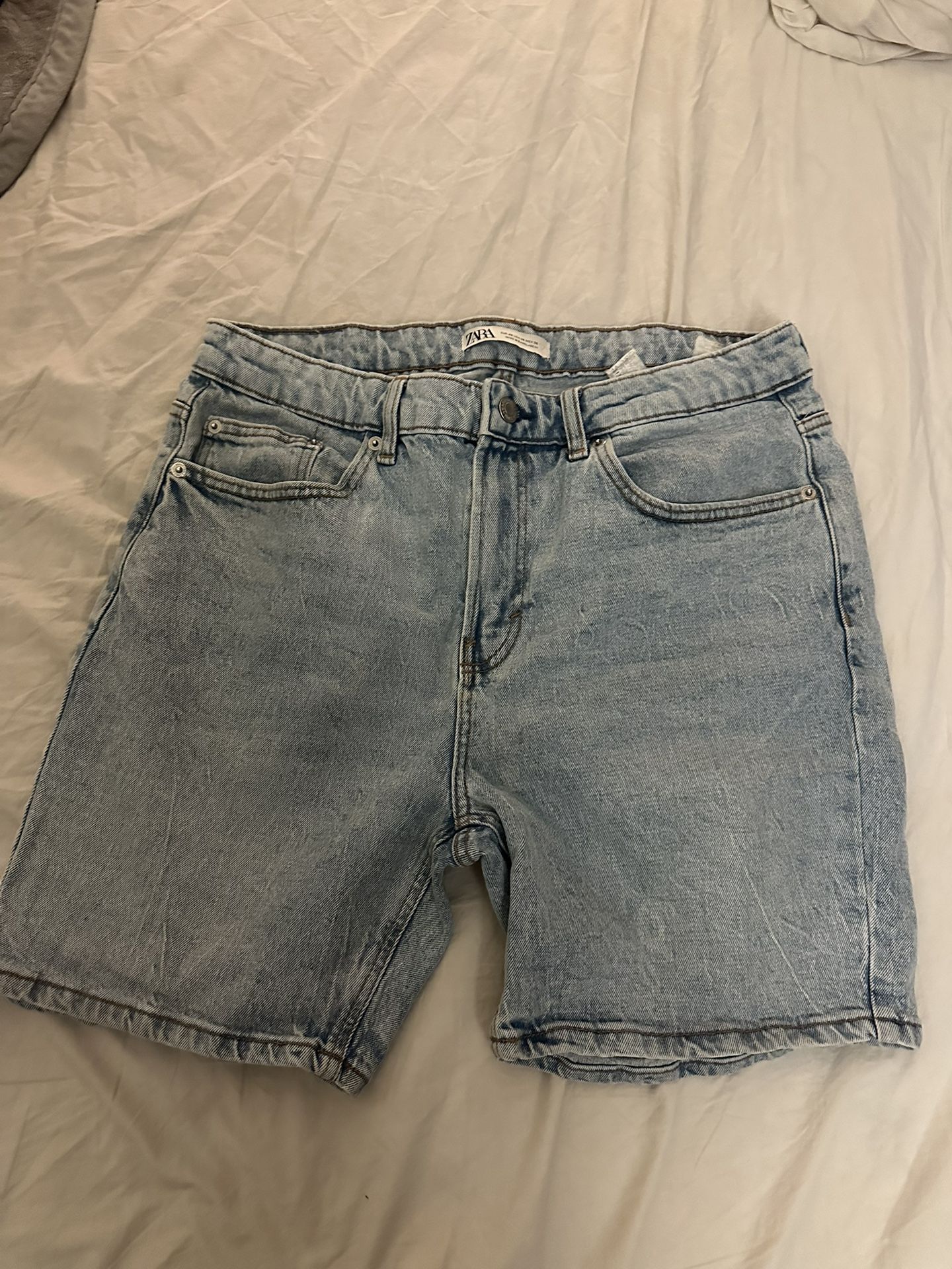 Men’s Zara Shorts Size 36 Jean Shorts Blue