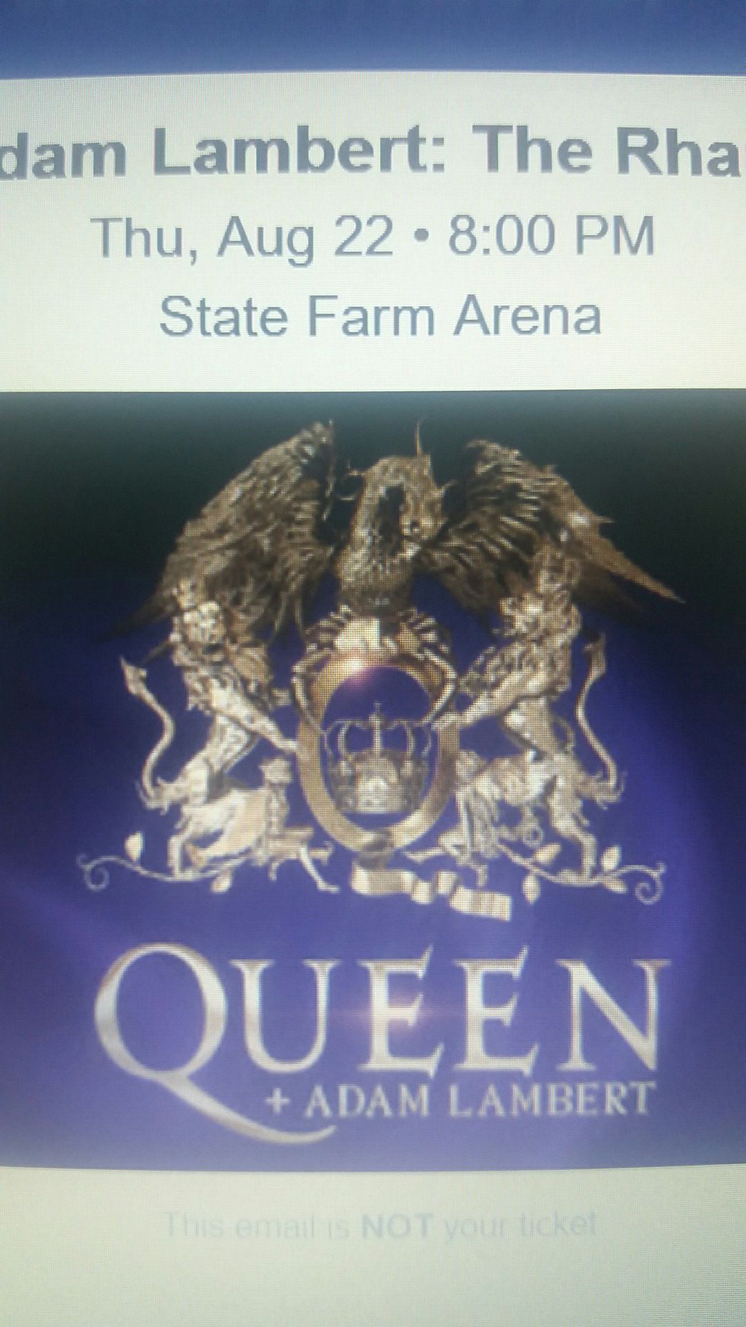Ticket to Queen with Adam Lambert Atlanta