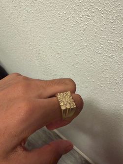 14K Gold Nugget Ring