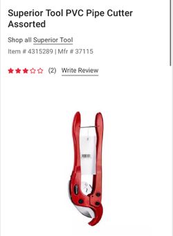 Superior Tool PVC Pipe Cutter Assorted