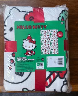Hello Kitty Christmas Oversized Soft Plush Throw