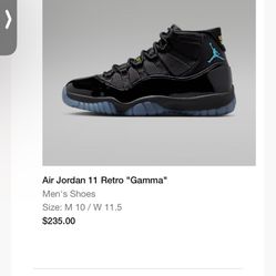 Gamma 11s 2025. Size 10,6.5,2Y,10C