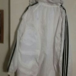 New White Hooded Windbreaker, Very Warm
