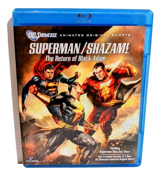 Superman/Shazam The Return Of Black Adam Blu-ray Disc 2010 Like New