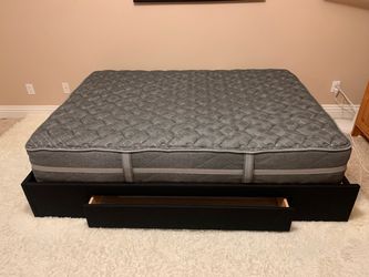 BRAND NEW PLATFORM STORAGE BED with BRAND NEW MATTRESS!!!
