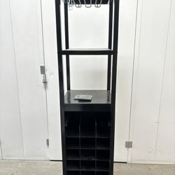 Dark brown wine rack 