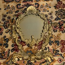 1940 Italian Brass Mirror 
