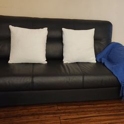 2  Ikea Black Sofas