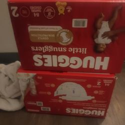 Huggies Size 2 Diapers 84 Each 