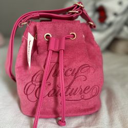 juicy couture hot pink bucket crossbody bag