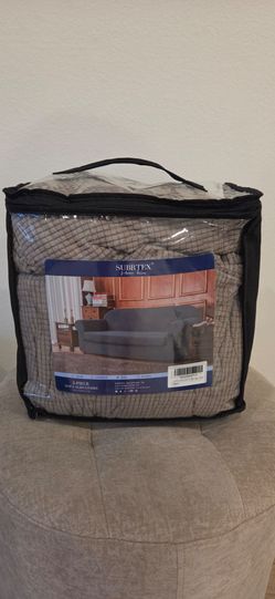 Brand New Two Piece Gray Sofa Slip Covers